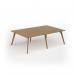 Unity worktable 2400w x 1600d with 4x solid oak legs, top in oak UDW2416-O
