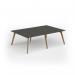 Unity worktable 2400w x 1600d with 4x solid oak legs, top in onyx grey UDW2416-OG