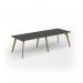 Unity worktable 2800w x 1000d with 4x solid oak legs, top in onyx grey UDW2810-OG