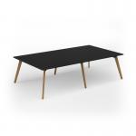 Unity worktable 2800w x 1600d with 4x solid oak legs, top in black UDW2816-BK