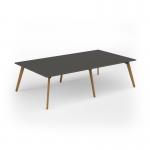 Unity worktable 2800w x 1600d with 4x solid oak legs, top in onyx grey UDW2816-OG