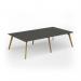 Unity worktable 2800w x 1600d with 4x solid oak legs, top in onyx grey UDW2816-OG
