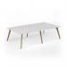 Unity worktable 2800w x 1600d with 4x solid oak legs, top in white UDW2816-WH
