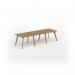 Unity worktable 3000w x 1000d with 4x solid oak legs, top in oak UDW3010-O