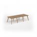 Unity worktable 3000w x 1200d with 4x solid oak legs, top in oak UDW3012-O