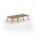 Unity worktable 3000w x 1400d with 4x solid oak legs, top in oak UDW3014-O