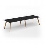 Unity worktable 3200w x 1000d with 4x solid oak legs, top in black UDW3210-BK