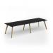 Unity worktable 3200w x 1000d with 4x solid oak legs, top in black UDW3210-BK
