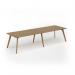 Unity worktable 3200w x 1000d with 4x solid oak legs, top in oak UDW3210-O
