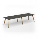 Unity worktable 3200w x 1000d with 4x solid oak legs, top in onyx grey UDW3210-OG