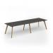 Unity worktable 3200w x 1000d with 4x solid oak legs, top in onyx grey UDW3210-OG