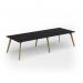 Unity worktable 3200w x 1200d with 4x solid oak legs, top in black UDW3212-BK