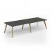 Unity worktable 3200w x 1200d with 4x solid oak legs, top in onyx grey UDW3212-OG