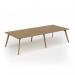 Unity worktable 3200w x 1400d with 4x solid oak legs, top in oak UDW3214-O