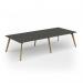 Unity worktable 3200w x 1400d with 4x solid oak legs, top in onyx grey UDW3214-OG