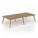 Unity worktable 3200w x 1600d with 4x solid oak legs, top in oak UDW3216-O