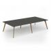 Unity worktable 3200w x 1600d with 4x solid oak legs, top in onyx grey UDW3216-OG