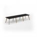 Unity worktable 3600w x 1000d with 4x solid oak legs, top in black UDW3610-BK
