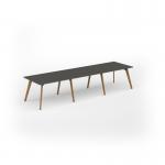 Unity worktable 3600w x 1000d with 4x solid oak legs, top in onyx grey UDW3610-OG
