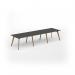 Unity worktable 3600w x 1000d with 4x solid oak legs, top in onyx grey UDW3610-OG