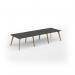 Unity worktable 3600w x 1200d with 4x solid oak legs, top in onyx grey UDW3612-OG