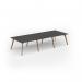 Unity worktable 3600w x 1400d with 4x solid oak legs, top in onyx grey UDW3614-OG