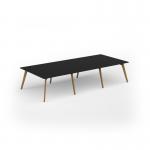 Unity worktable 3600w x 1600d with 4x solid oak legs, top in black UDW3616-BK