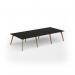 Unity worktable 3600w x 1600d with 4x solid oak legs, top in black UDW3616-BK