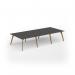 Unity worktable 3600w x 1600d with 4x solid oak legs, top in onyx grey UDW3616-OG