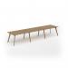 Unity worktable 4200w x 1000d with 4x solid oak legs, top in oak UDW4210-O