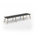 Unity worktable 4200w x 1000d with 4x solid oak legs, top in onyx grey UDW4210-OG