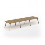 Unity worktable 4200w x 1200d with 4x solid oak legs, top in oak UDW4212-O