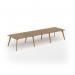 Unity worktable 4200w x 1200d with 4x solid oak legs, top in oak UDW4212-O