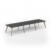 Unity worktable 4200w x 1200d with 4x solid oak legs, top in onyx grey UDW4212-OG