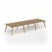 Unity worktable 4200w x 1400d with 4x solid oak legs, top in oak UDW4214-O