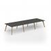 Unity worktable 4200w x 1400d with 4x solid oak legs, top in onyx grey UDW4214-OG
