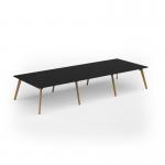 Unity worktable 4200w x 1600d with 4x solid oak legs, top in black UDW4216-BK