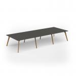 Unity worktable 4200w x 1600d with 4x solid oak legs, top in onyx grey UDW4216-OG