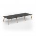 Unity worktable 4200w x 1600d with 4x solid oak legs, top in onyx grey UDW4216-OG