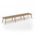 Unity worktable 4800w x 1000d with 4x solid oak legs, top in oak UDW4810-O
