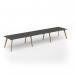 Unity worktable 4800w x 1000d with 4x solid oak legs, top in onyx grey UDW4810-OG