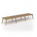 Unity worktable 4800w x 1200d with 4x solid oak legs, top in oak UDW4812-O