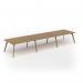 Unity worktable 4800w x 1200d with 4x solid oak legs, top in oak UDW4812-O