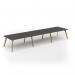 Unity worktable 4800w x 1200d with 4x solid oak legs, top in onyx grey UDW4812-OG