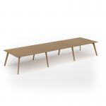 Unity worktable 4800w x 1400d with 4x solid oak legs, top in oak UDW4814-O