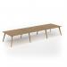 Unity worktable 4800w x 1400d with 4x solid oak legs, top in oak UDW4814-O
