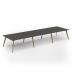 Unity worktable 4800w x 1400d with 4x solid oak legs, top in onyx grey UDW4814-OG
