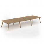 Unity worktable 4800w x 1600d with 4x solid oak legs, top in oak UDW4816-O
