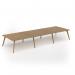 Unity worktable 4800w x 1600d with 4x solid oak legs, top in oak UDW4816-O