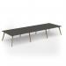 Unity worktable 4800w x 1600d with 4x solid oak legs, top in onyx grey UDW4816-OG